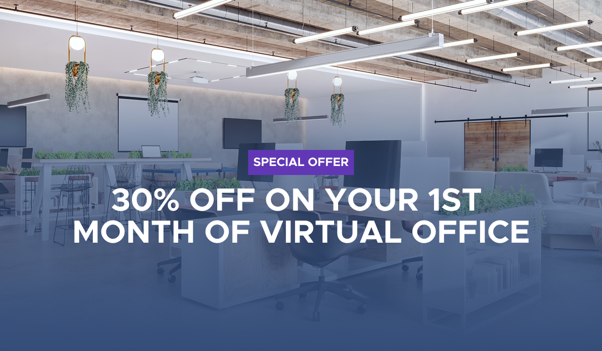 Get 30% off on your 1st month of Virtual Office